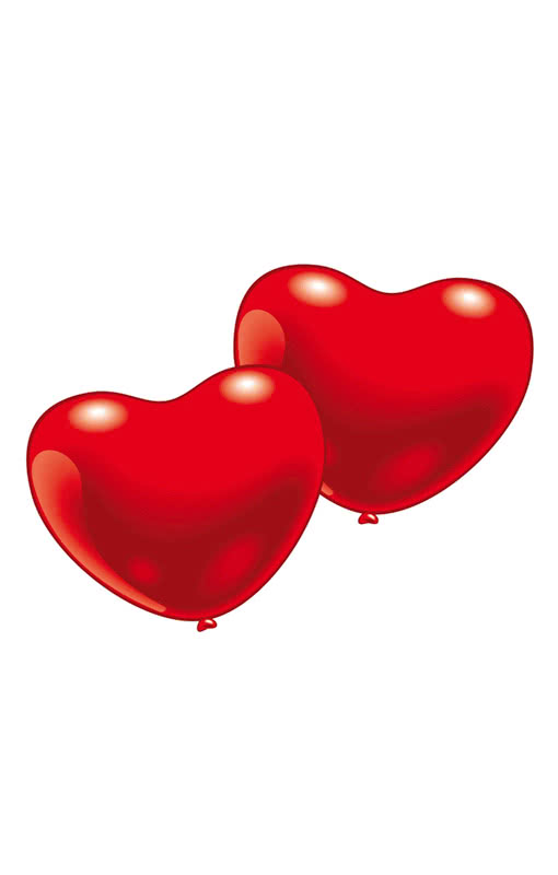 Herz-Luftballons 100 St.   Großpackung roter Herzluftballons