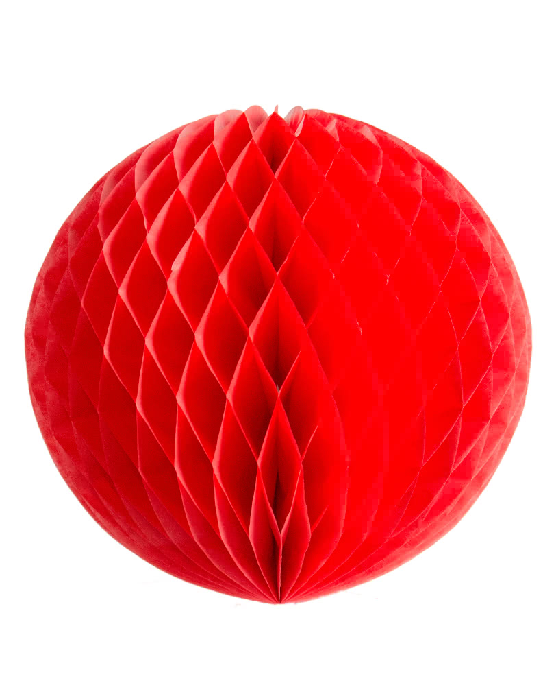 Wabenball rot 30 cm Günstig Partydeko kaufen
