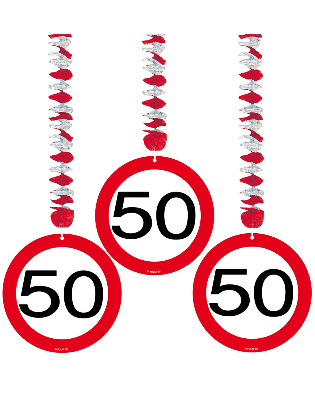 Rotorspirale Verkehrsschild 50 Geburtstags Deko