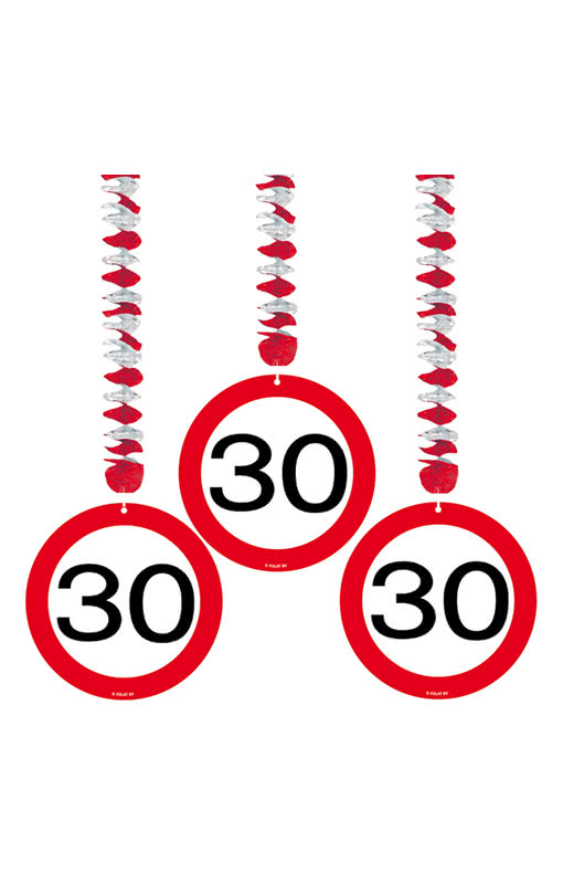 Rotorspirale Verkehrsschild 30 Jubiläums Dekoration