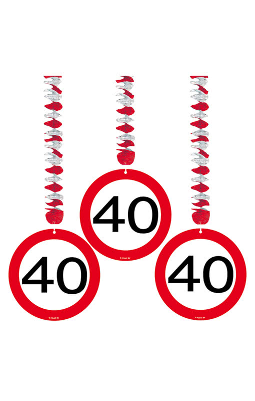 Rotorspirale Verkehrsschild 40 Festtags Dekoration