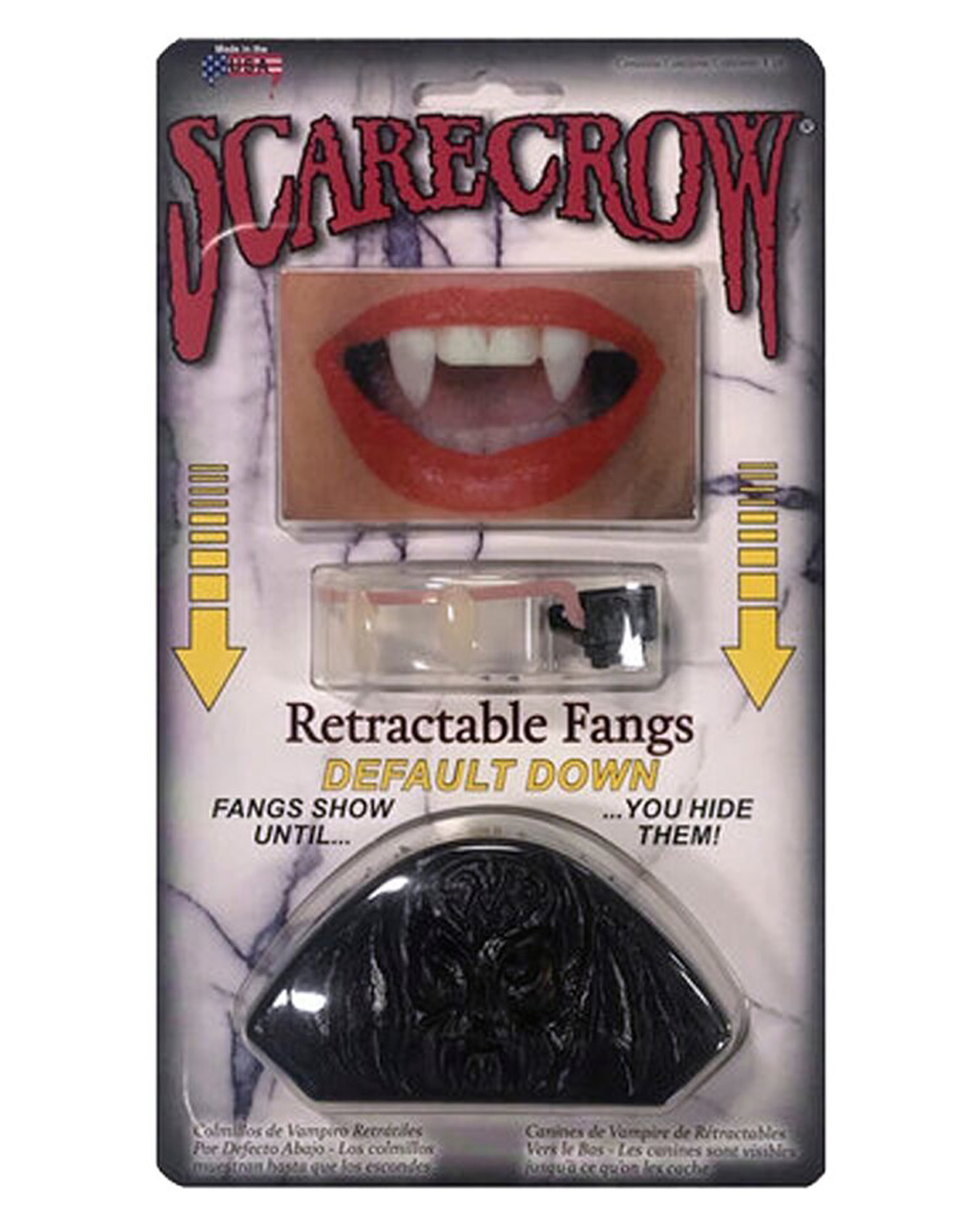 Scarecrow Einziehbare Vampir Zähne DOWN für Halloween