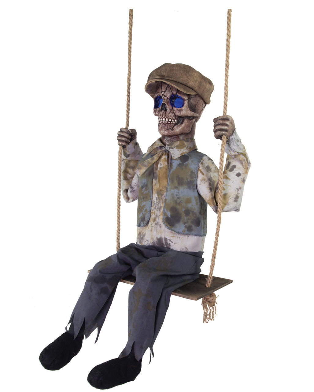 Schaukelnder Skelett Boy Animatronic Halloween Figur