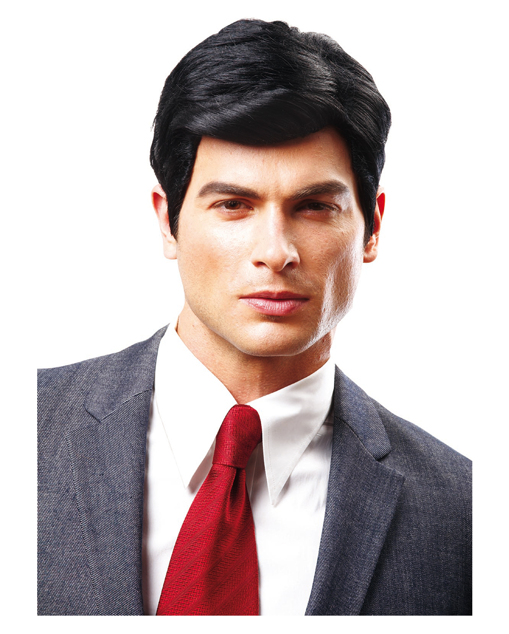 Scheitelperücke Clark schwarz für Kostüme