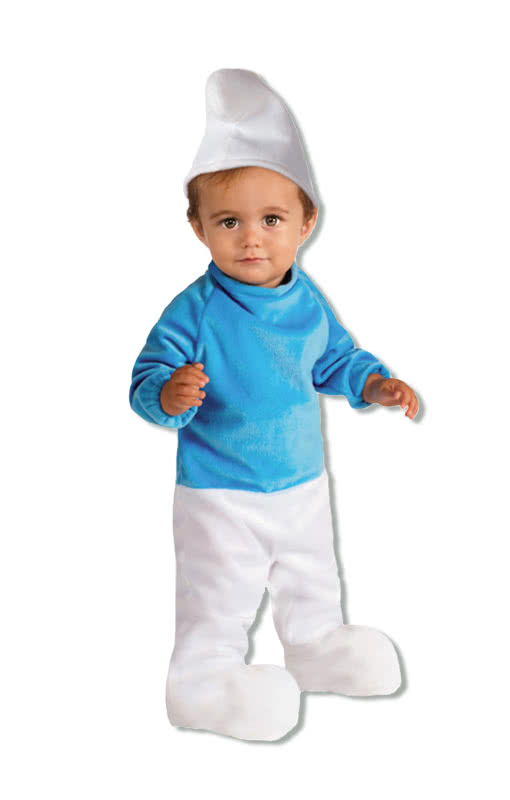 Schlumpf Strampler mit Zipfelmütze   Original Schlumpf Babykostüm M