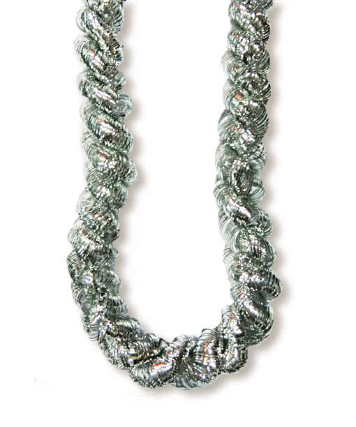 Schmuckkordel silber 4m -Folien Kordel-Silberne