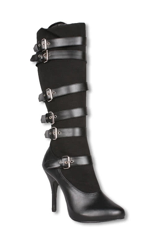 Schnallenstiefel schwarz Piratenstiefel 38