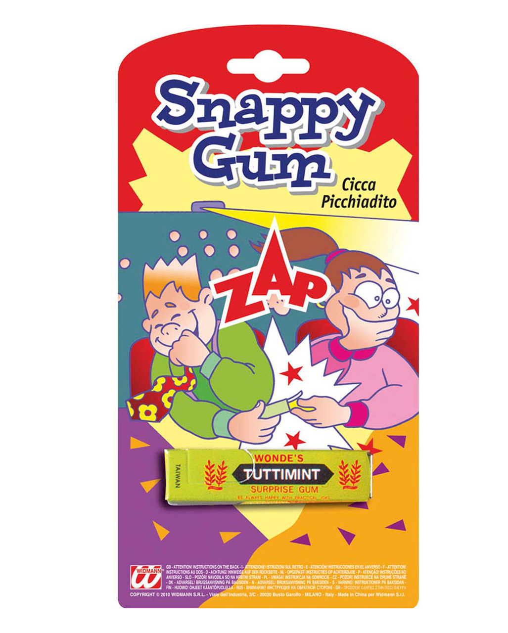 Schnappender Kaugummi als Scherzartikel