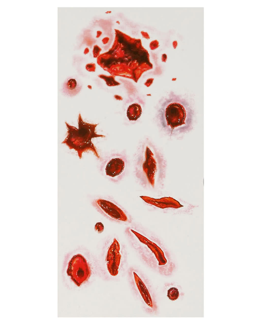 Schuss & Stichwunden Tattoo Set als Halloween Make-up