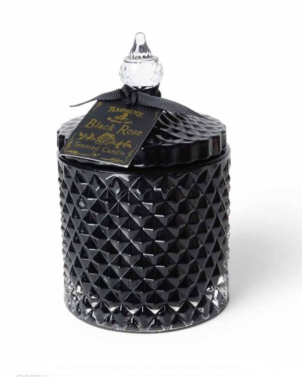 Schwarze Rose Gothic Duftkerze im Vintage Glas Large ➔