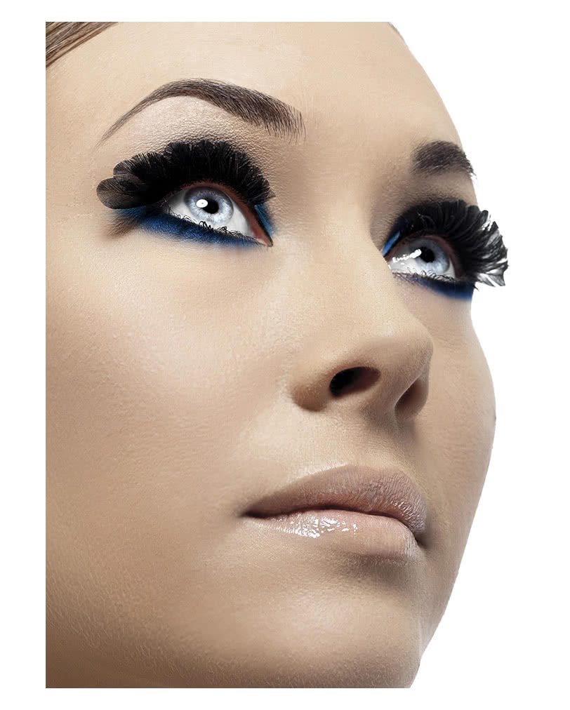Feder Wimpern schwarz   künstliche Wimpern  falsche Wimpern