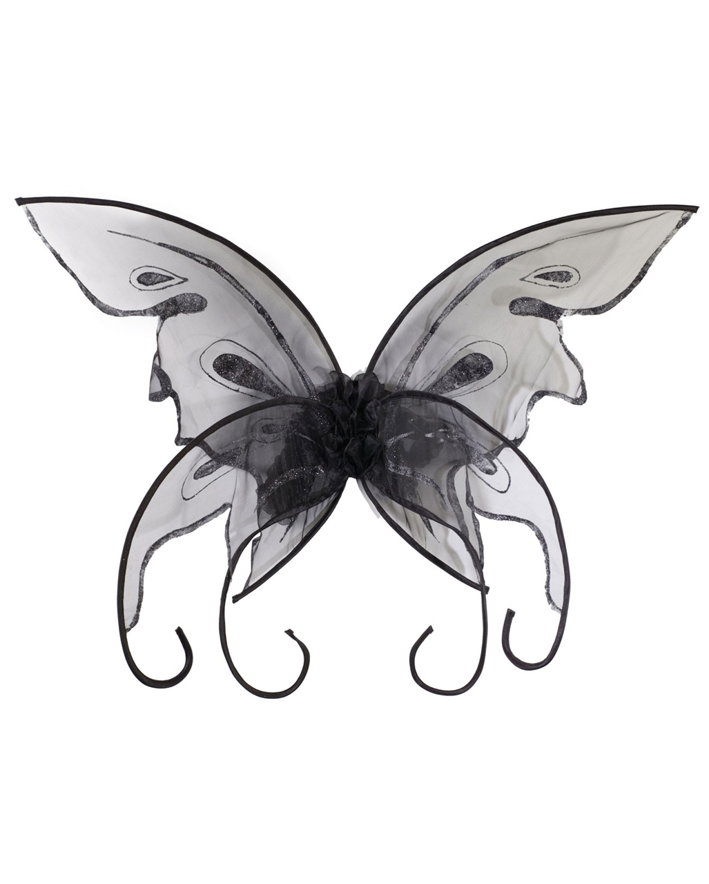 Schmetterling Flügel schwarz als Kostümzubehör
