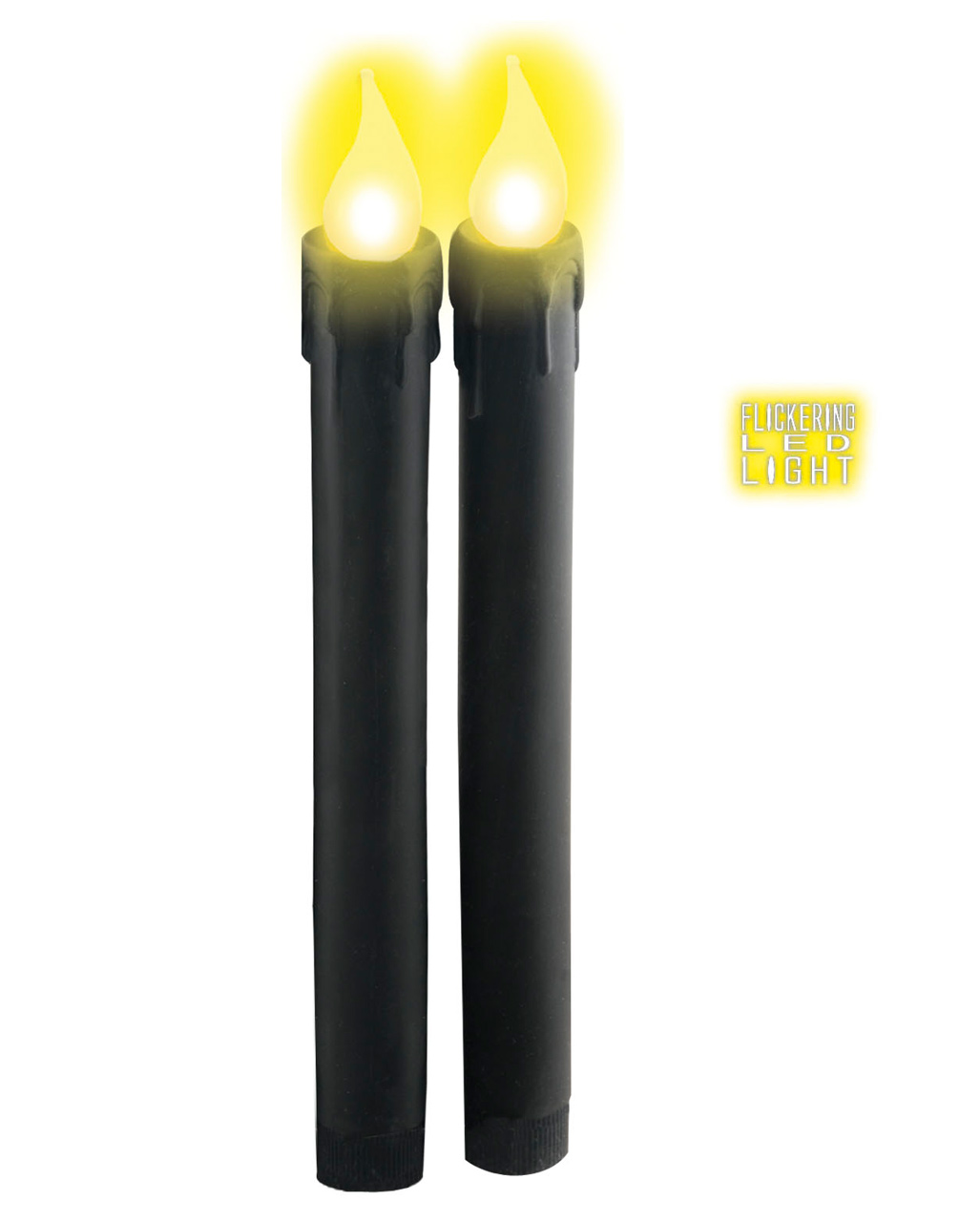 LED Kerzen Set schwarz für Halloween & Gothic Fans