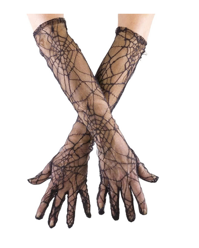 Spinnweben Handschuhe economy als Kostümzubehör