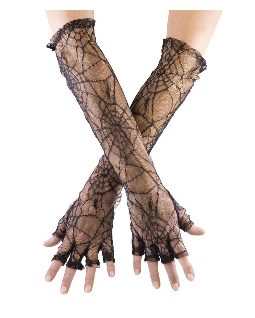 Spinnweben Handschuhe Fingerlos Spitzenhandschuhe mit