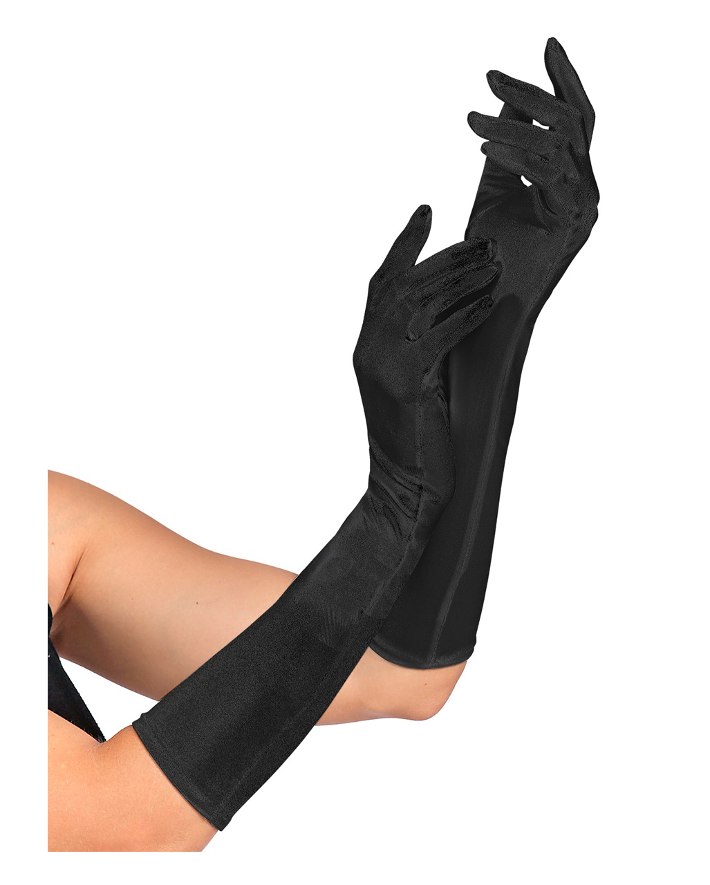 Satin Handschuhe schwarz Sexy Kostümhandschuhe