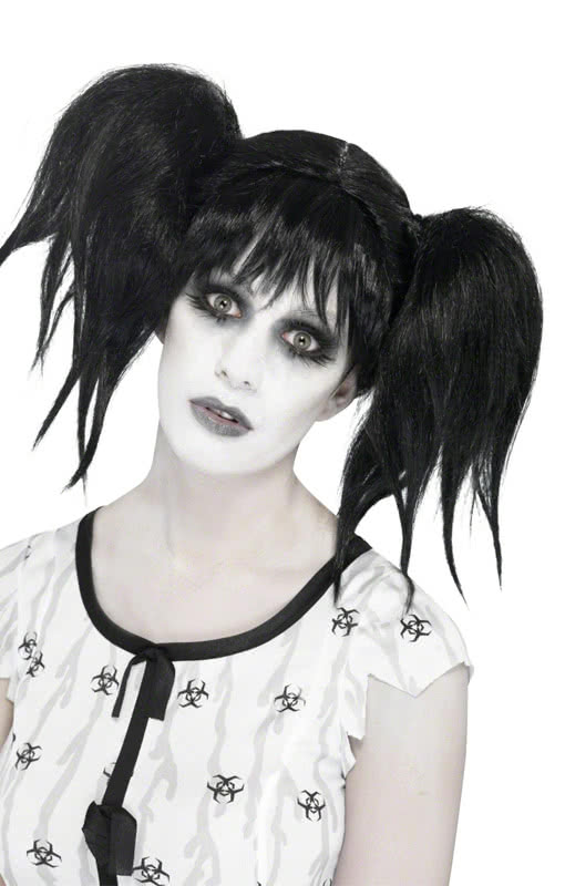 Abby Zopf Perücke schwarz   Schwarze Perücke im Manga Style