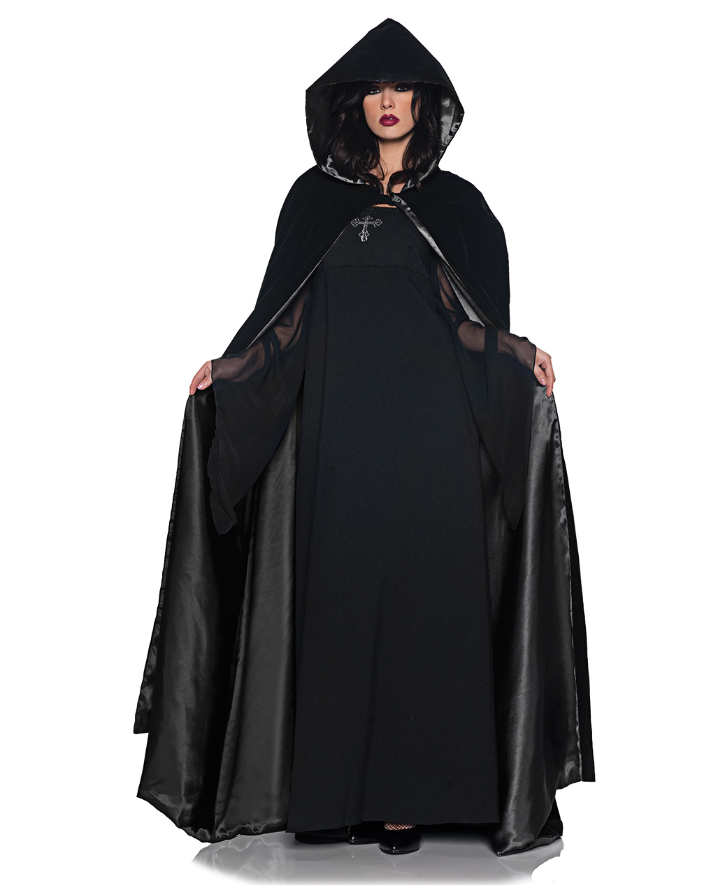 Samt & Satin Cape Deluxe Vampir Umhang