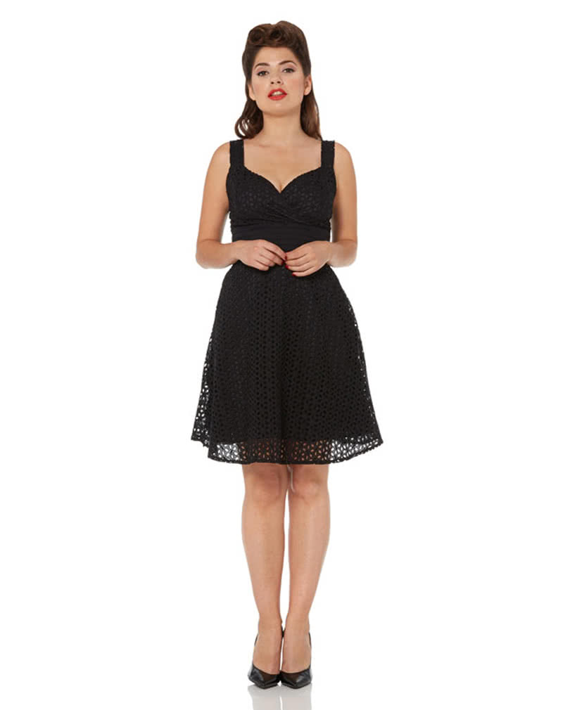 Schwarzes Sommerkleid Gothic Kleid XL