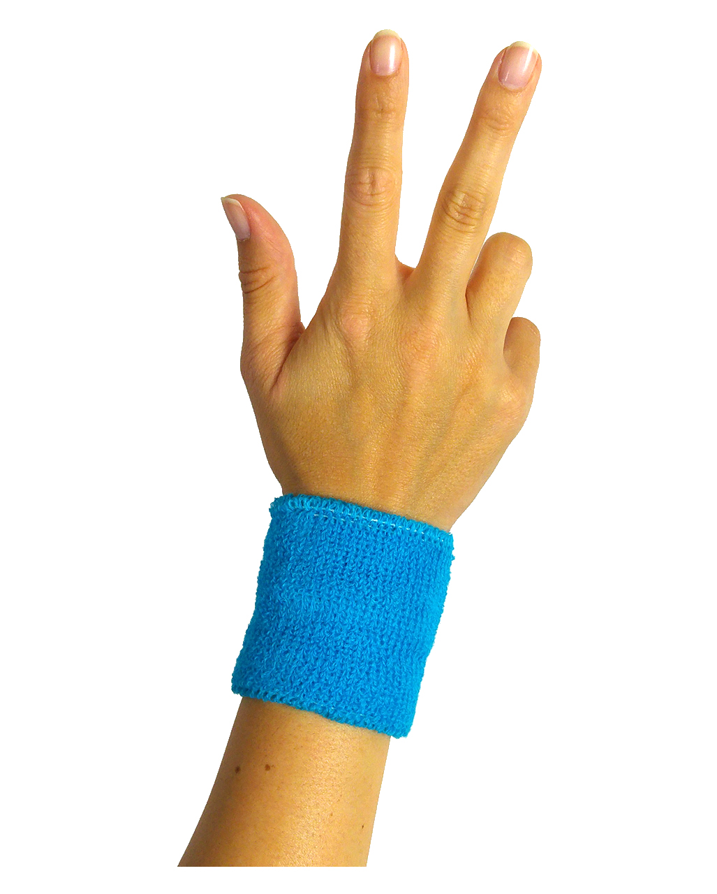 Schweiß-Armband neonblau für Bad Taste Party