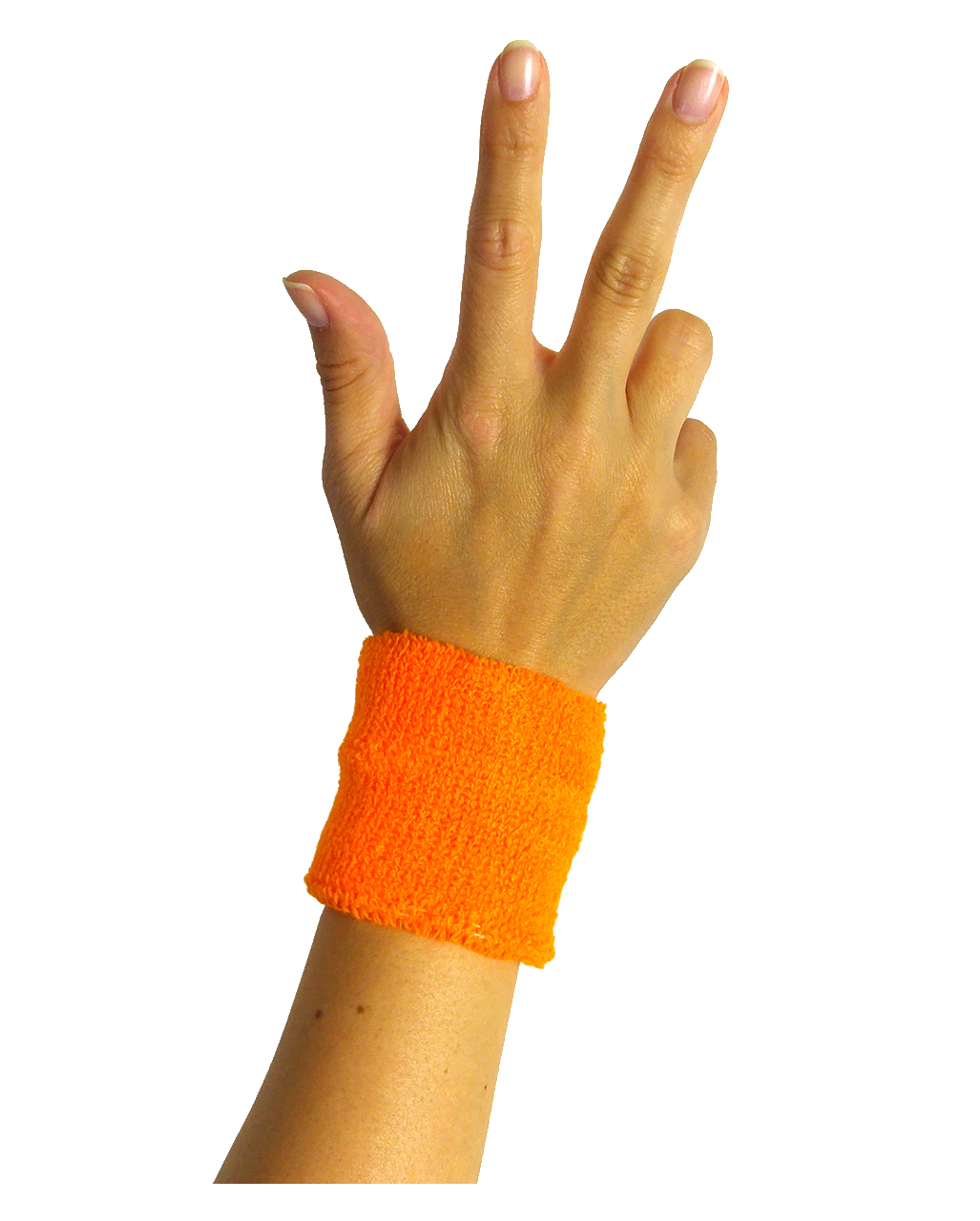Schweiß-Armband neonorange für Bad Taste Party