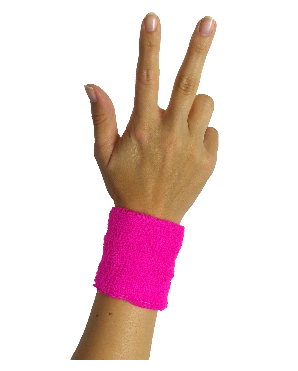 Schweiß-Armband neonpink für Bad Taste Party