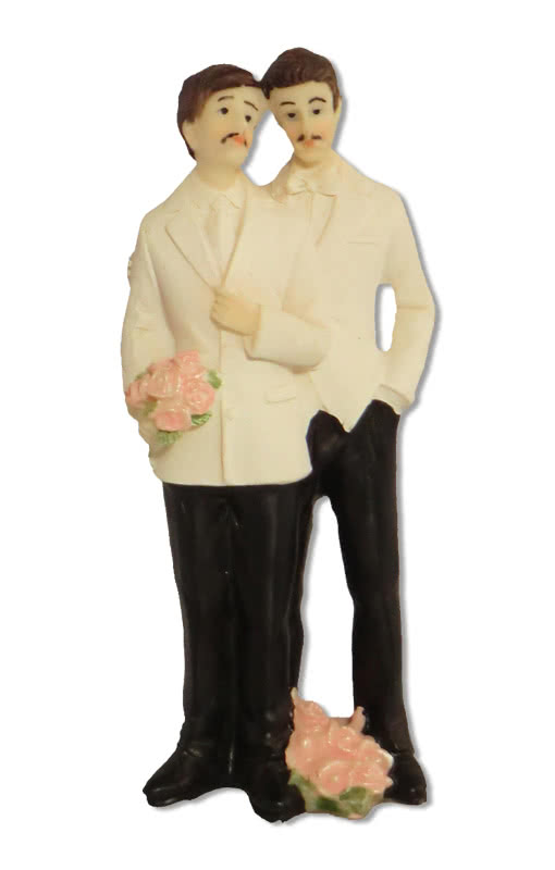 Schwules Hochzeitspaar 11,5 cm -Homo Ehe-Schwulen Hochzeit-Gay