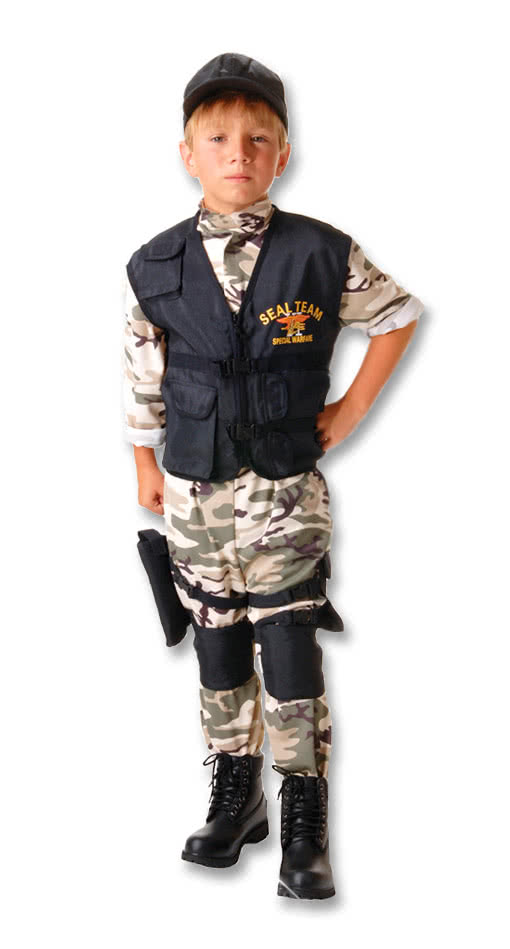 Seal Team Kinder Uniform Deluxe Halloweenkostüme L