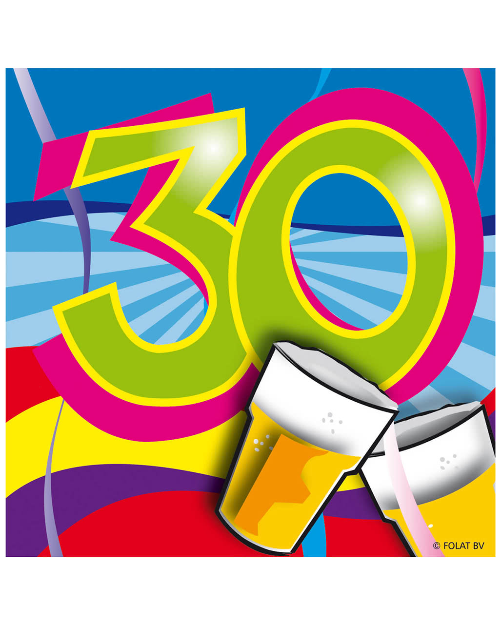 Servietten Swirls 30. Geburtstag ✰ bestellen