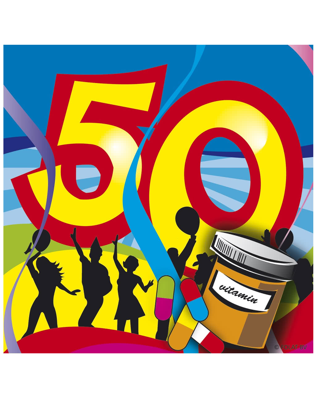 Servietten Swirls 50. Geburtstag ✰ bestellen