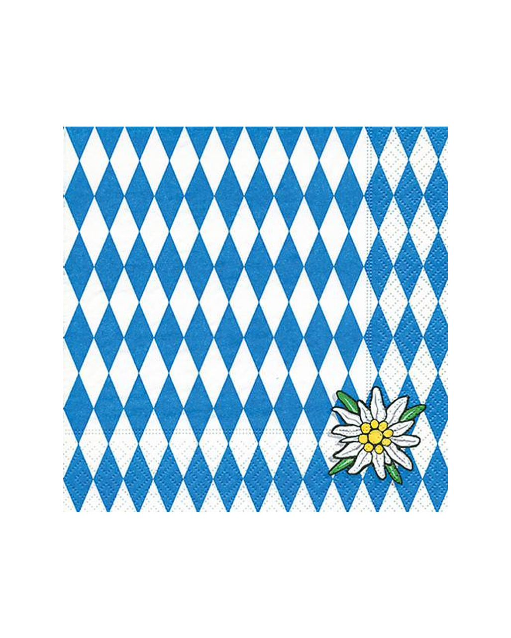 Bayern Serviette mit Edelweiß 20 Stück  Tischdeko