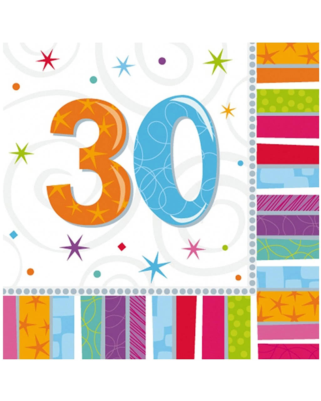 Servietten Happy Birthday 30  Party Servietten