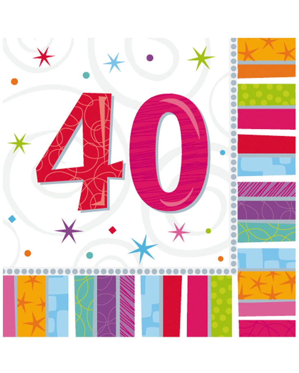 Servietten Happy Birthday 40 ✰ Party Deko