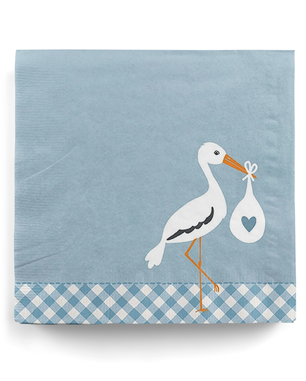 Servietten Storch Baby Blau 20 St.