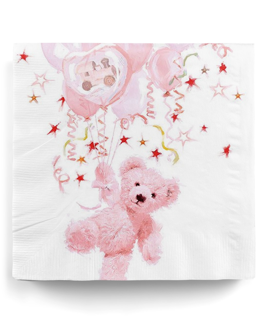 Servietten Teddy Girl rosa 20 St. Babyparty-Deko
