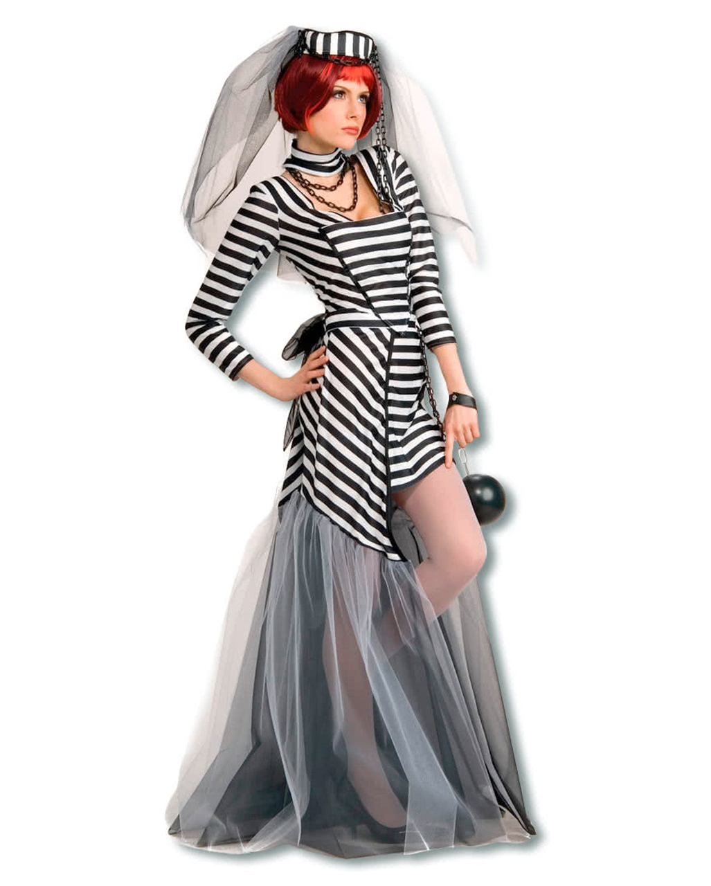 Sexy Knast Braut Kostüm für Fasching