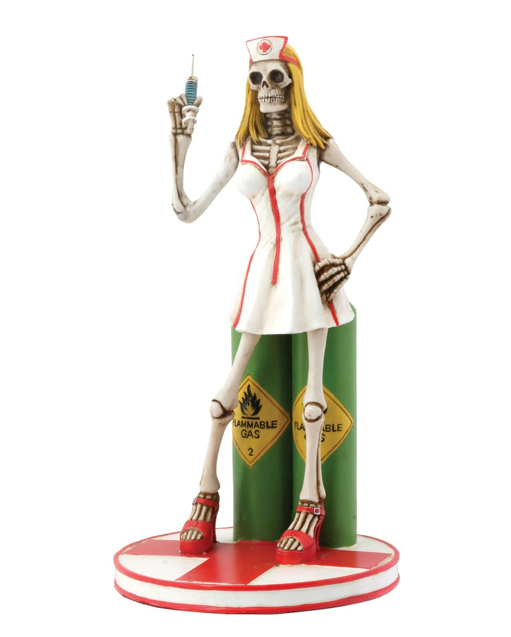 Sexy Skelett Krankenschwester Figur 22cm als Deko
