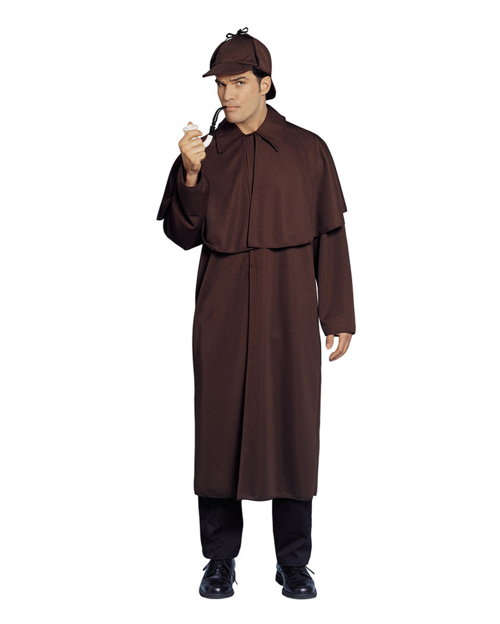 Sherlock Holmes Mantel mit Mütze als Detektiv Kostüm