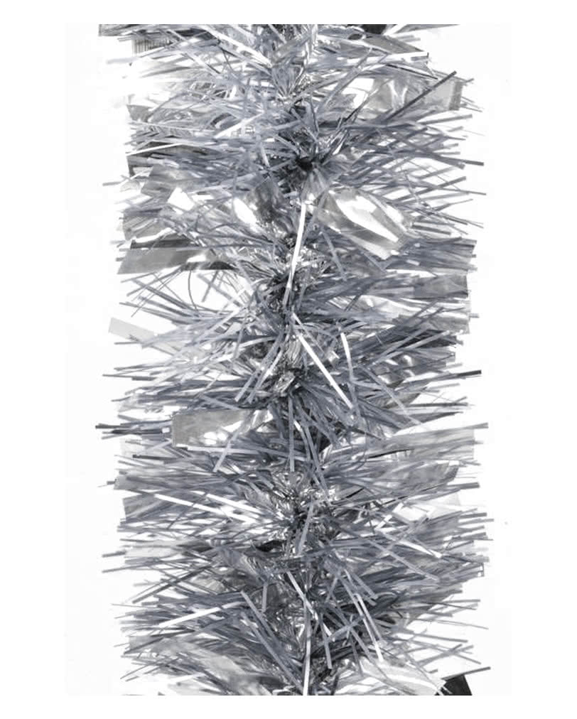 Lametta-Girlande glanz/matt - Silber 2,7m   Glänzende Girlande für