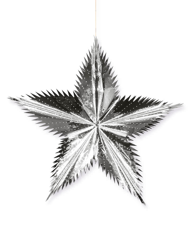 Deko Stern silber 50cm Weihnachtsdeoration im Horror Shop
