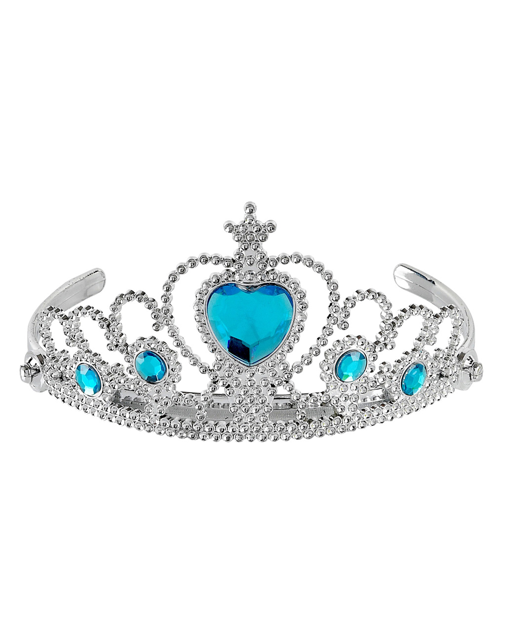 Silberne Prinzessin Tiara mit Türkisen Steinchen ᐅ