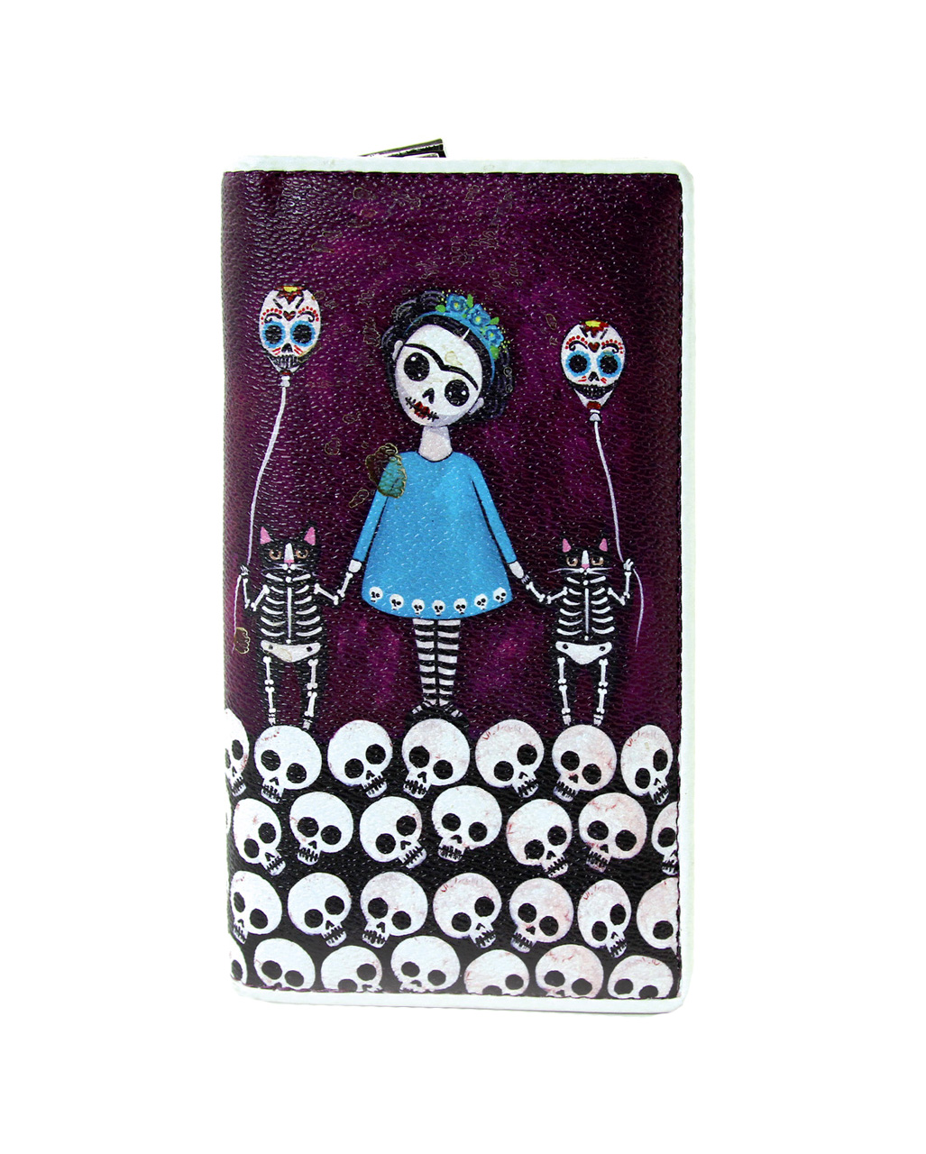 Skeleton Girl Geldbörse als Halloween Brieftasche