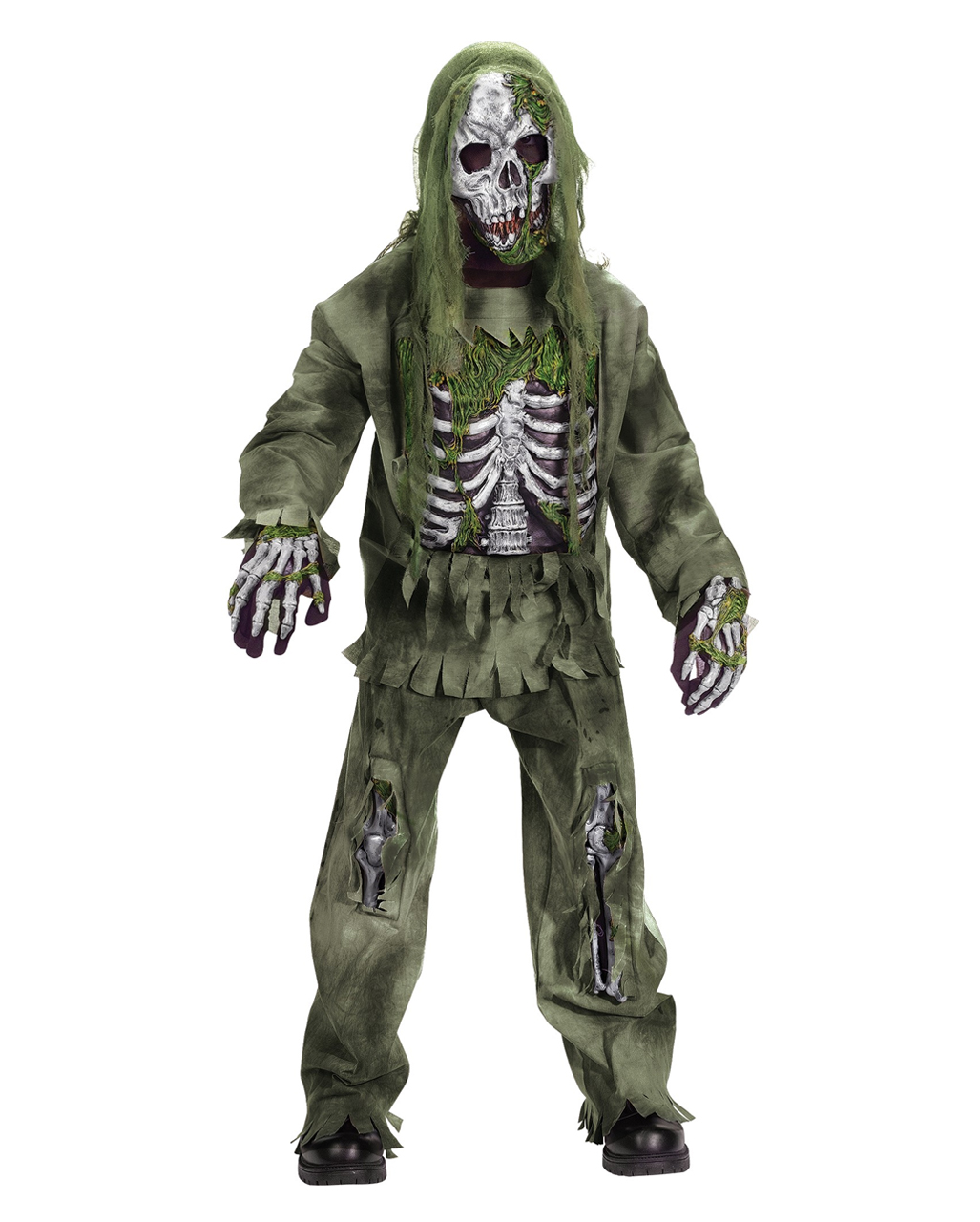 Skeleton Zombie Deluxe Kinderkostüm für Halloween S
