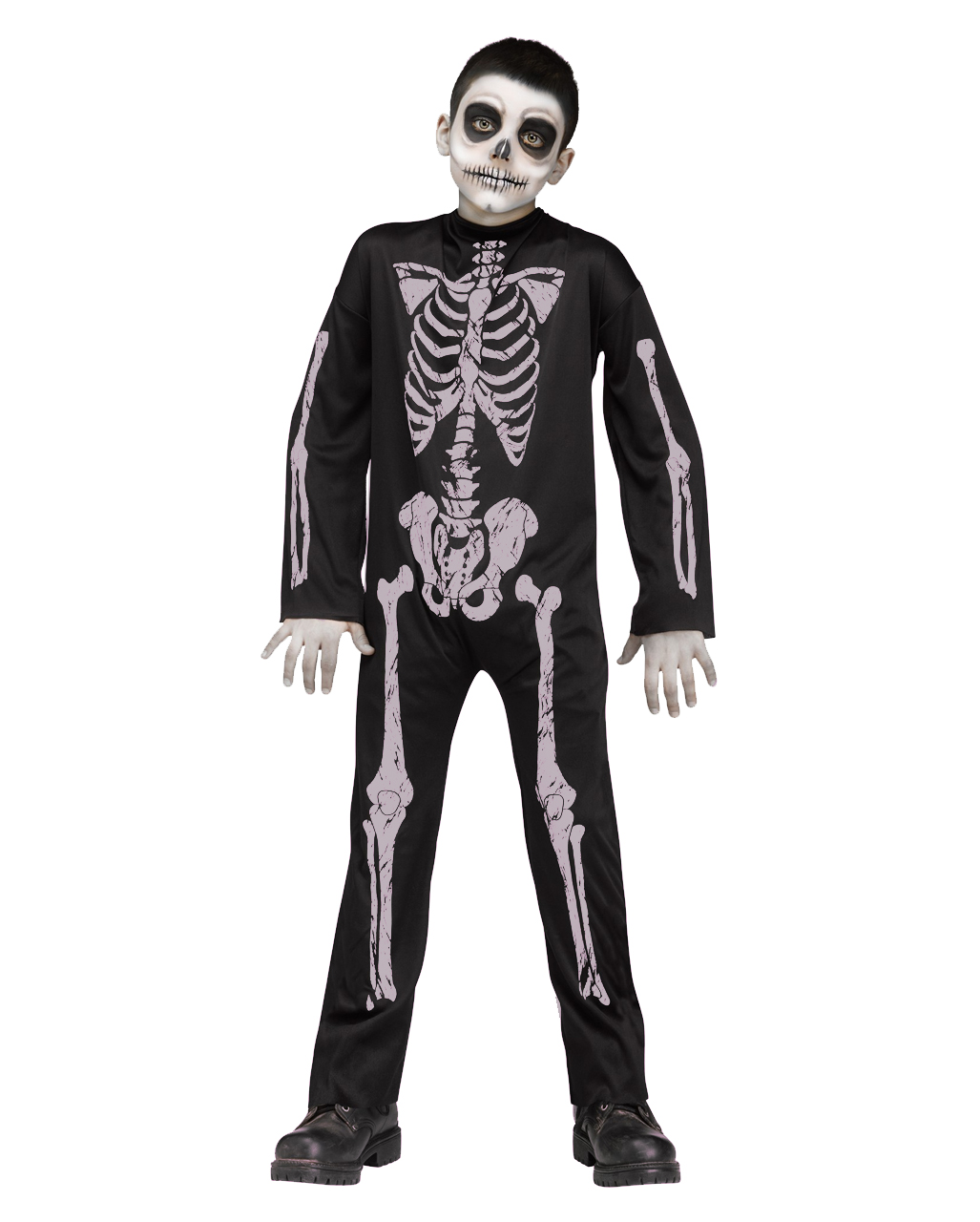 Skelett Kinder Kostüm Jumpsuit für Halloweenpartys