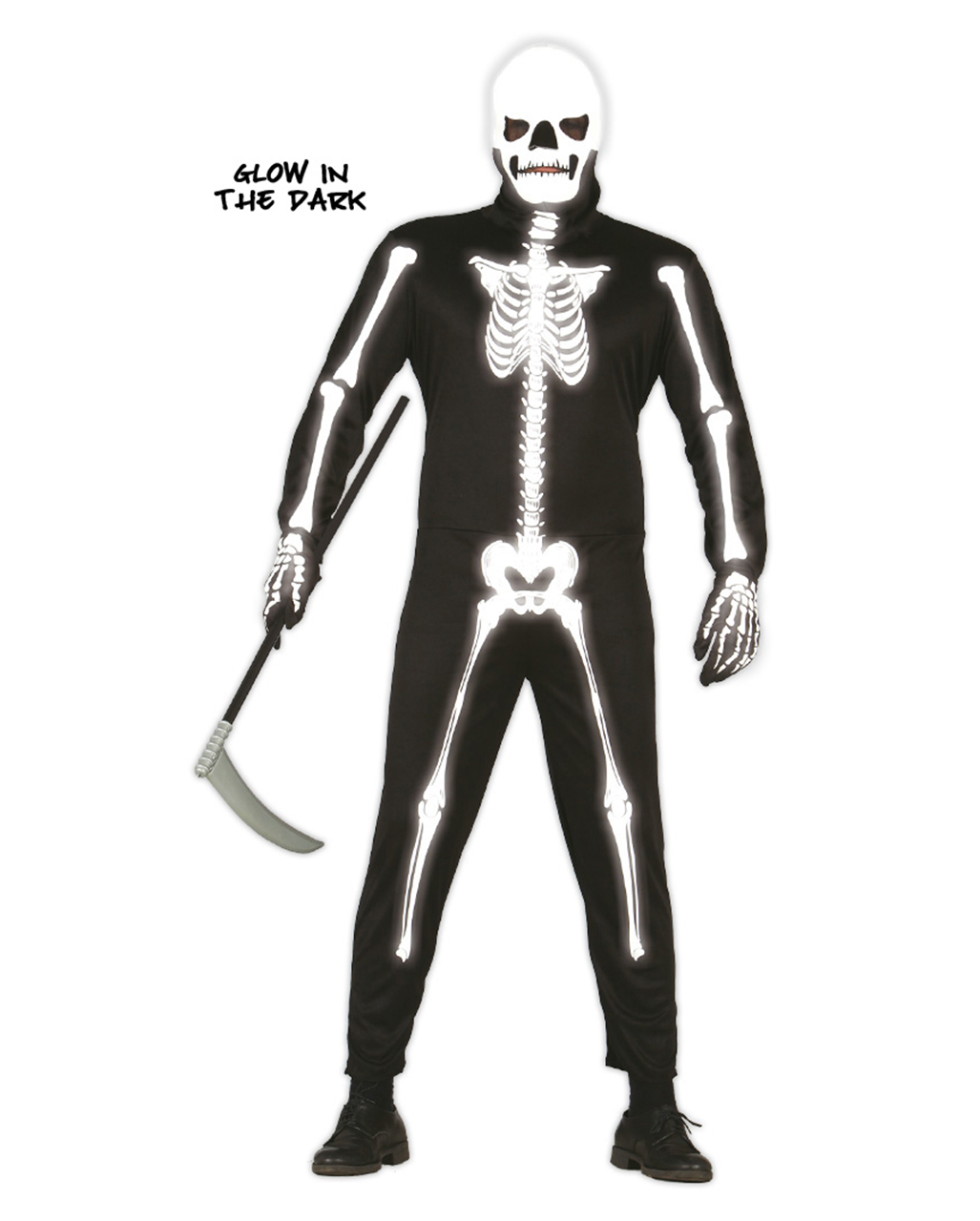 Skelett Jumpsuit Glow in the Dark  Gruseliges Kostüm für Halloween