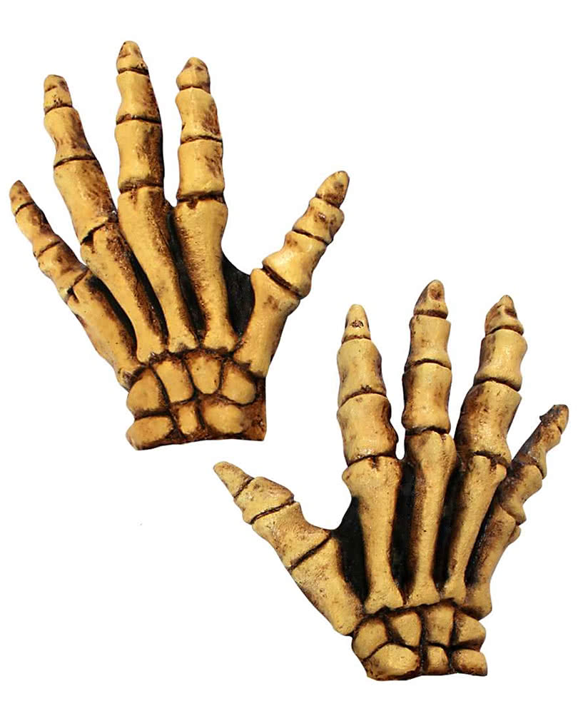 Skelett Handschuhe Deluxe Kostümzubehör