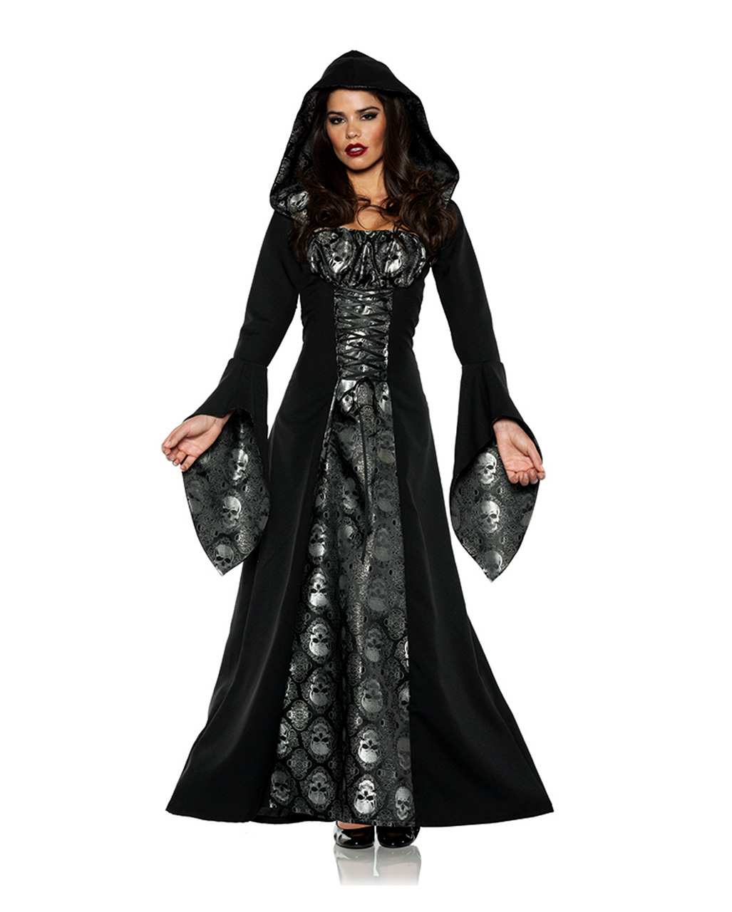 Skull Mistress Magierin Damenkostüm für Halloween S