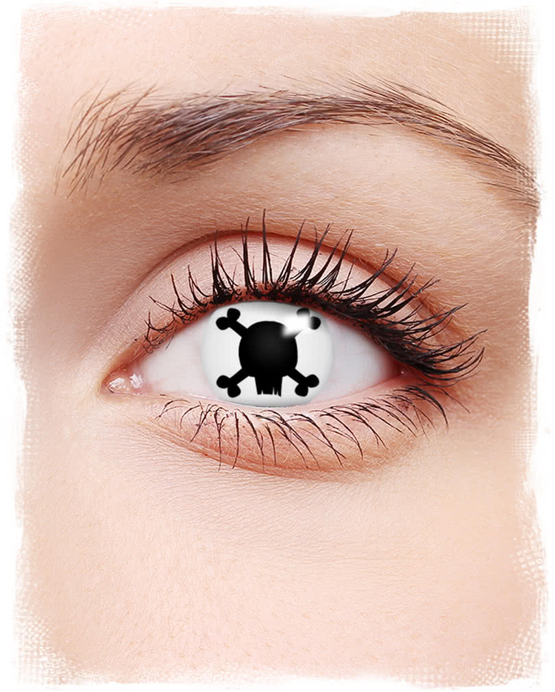 Skull & Bones Kontaktlinsen   Motivlinsen mit Totenschädel Symbol