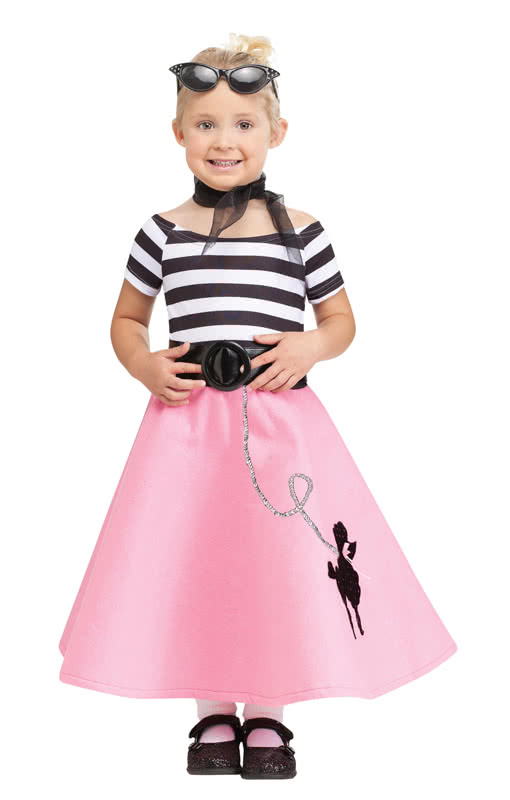 Soda Shop Sweetie Kleinkinderkostüm Rock´n Roll Kinderkostüm für Mädchen S