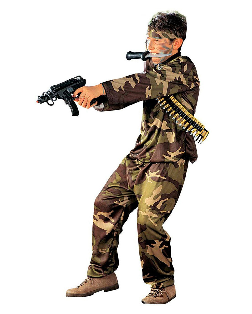 Soldaten Kinder Kostüm Uniform  Tarnanzug L